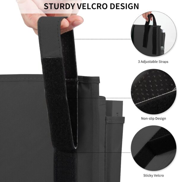 Bedside Caddy - Bunk Bed Organizer, Hanging Storage Bag with 8 Pockets for Dorm Rooms, Hospital Beds, Camping - Black 1