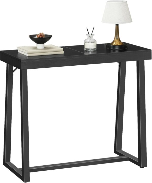 Narrow Console Table, Black Entryway Table for Hallway, Small Foyer Tables for Entryway, Behind Couch Sofa Table for Living Room, Hallway, Corridor, Easy Assembly, Black CTHB11801 3