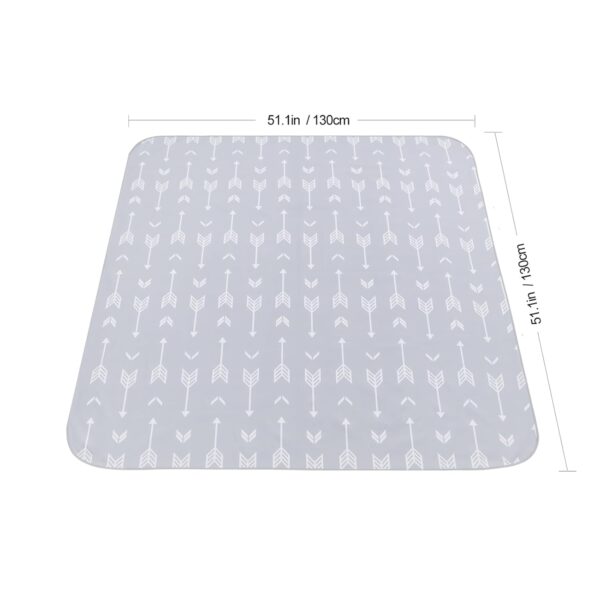 Baby Splat Mat for Under High Chair and Arts and Crafts, 51" Waterproof Wipeable Floor Protector, Anti-Slip Washable Splash Mat 3