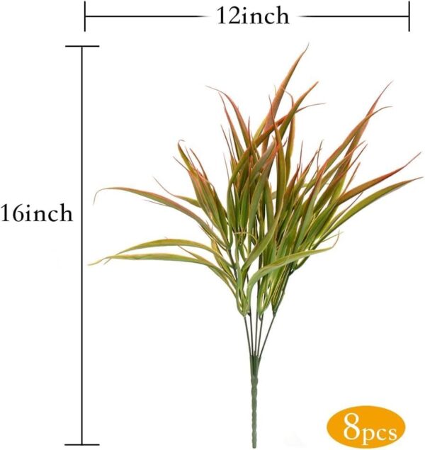 12 Bundles Artificial Outdoor Plants Fake Bushes Shrubs Greenery for Plastic UV Resistant Faux Grass 1