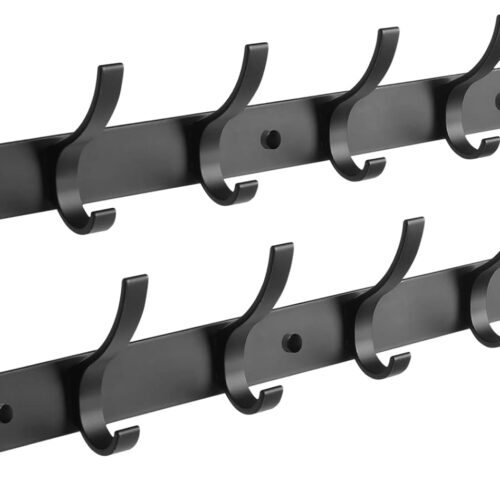 2 Pack Coat Rack Wall Mount, Coat Hooks Wall Mount, Wall Hooks for Hanging, Hat Rack for Wall, Coat Hanger Wall Mount, Towel Hooks for Bathrooms