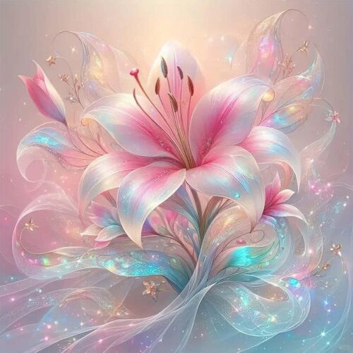 5D Diamond Painting Kits for Adults,Pink Flowers Diamond Art Kits for Adults Beginner,DIY Full Drill Diamond Dot Gem Art Kits for Adults Beginners,Wall Home Decor 12 X 12inch