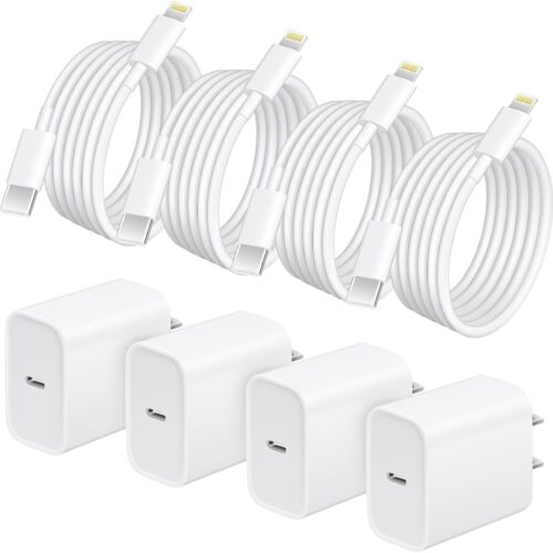 i Phone Charger Fast Charging, 4 Pack 20W Fast Charger i-Phone with 6 FT USB C Charger Cord, IP14 13 Fast Chargering Compatible with iP14 13 12 11 Pro Max,14 Plus,XR,XSMAX