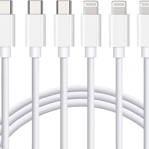 Lightning Cable [MFi Certified] 3Pack 6FT iPhone Fast Charger Cable Power Delivery Type C Charging Cord Compatible with iPhone 14 13 13 Pro Max 12 12 Pro Max 11 XS XR X 8 iPad,White