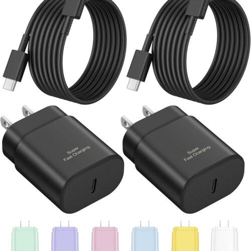 Type C Charger Fast Charging for iPhone 16 15,USB C Samsung Chargers Block 25W Super Fast Wall Chargers for Samsung Galaxy S25/S24 S23 S22 S21/iPhone 16/16 Pro Max/15/15 Pro Max,Android Charger