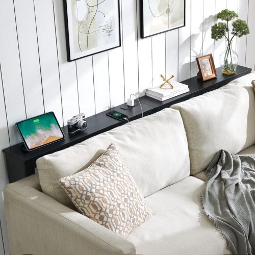 Long Console Table with Power Outlets