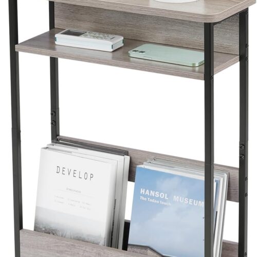 Slim End Table with Storage Shelf