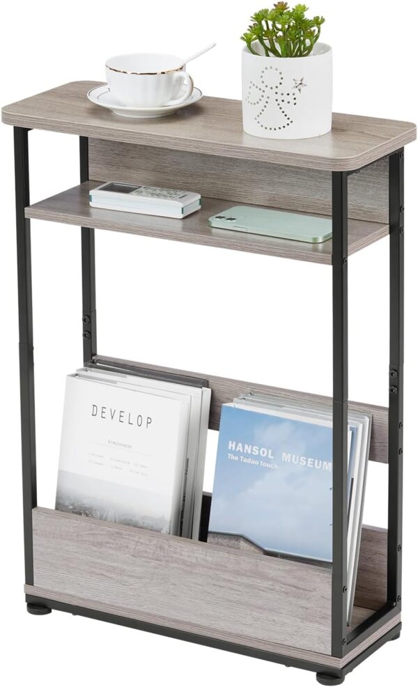 Slim End Table with Storage Shelf 1