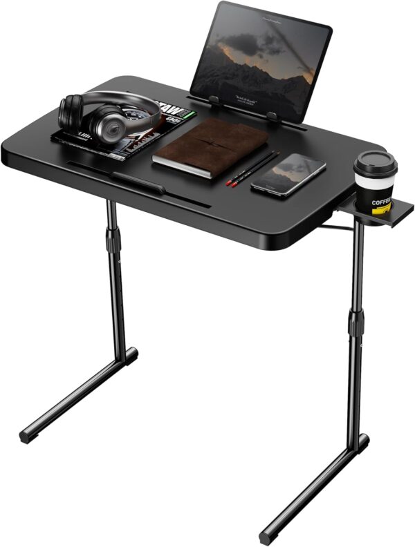 Adjustable Folding Tray Table with Book Stand 1