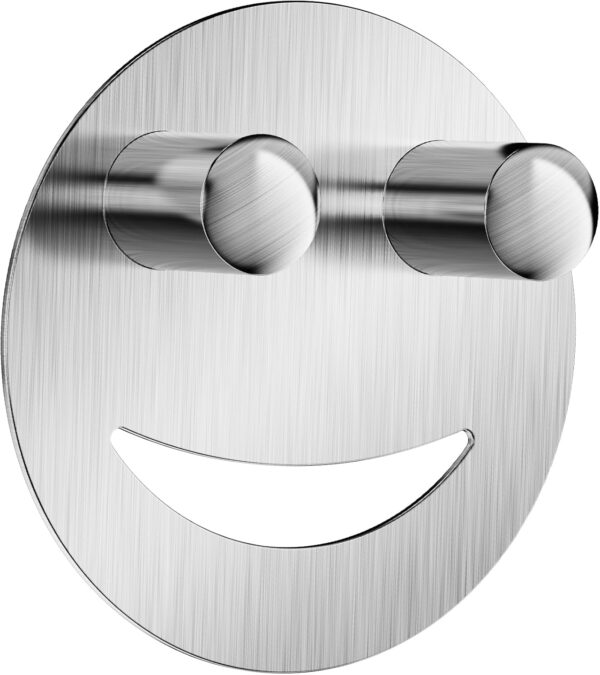 Stainless Steel Smiley Face Dish Sponge Holder, Silver Sink Caddy Organizer Storage with Suction Cup for Kitchen, Rv Apartment Kitchen Accessories Decor Scrubber 0.78" Thickness-Silver 1 Stainless