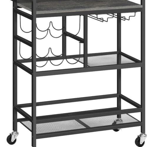 3-Tier Serving Cart with Wheels and Handle