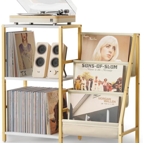3-Tier Vinyl Record Storage Vinyl Display Holder Shelf