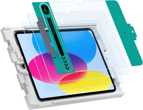 2 Pack Screen Protector for iPad 11th/10th Generation A16 (11/10.9 Inch, 2025/2022), 9H Tempered Glass Film with Easy Application Tray, Scratch Resistant, Bubble Free, HD Clarity, Touch Sensitive 1 Protector