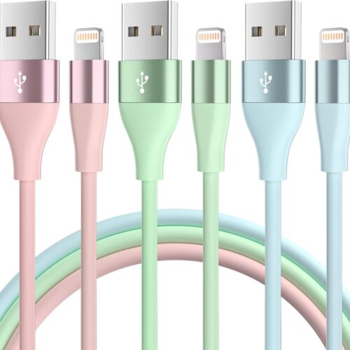 iPhone Charger [Apple MFi Certified] 3Pack 10FT Lightning Cable Fast Charging iPhone Charger Cord Compatible with iPhone 13 12 11 Pro Max XR XS X 8 7 6 Plus SE and More (Multi-Color)