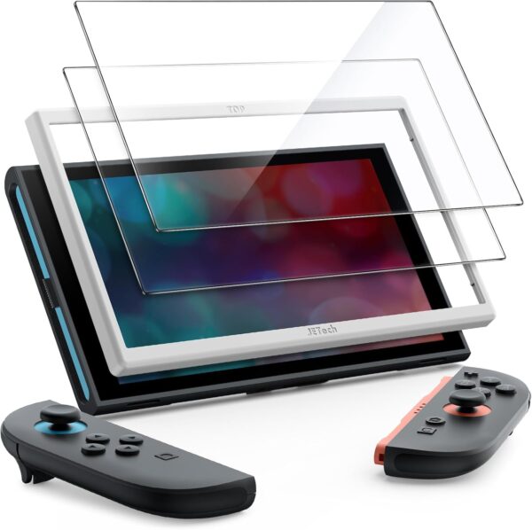 Screen Protector for Nintendo Switch 2 2025, 9H Tempered Glass Film with Easy Installation Tool, Anti-Scratch, HD Clear, 2-Pack 1 Screen Protector