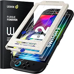 for Nintendo Switch 2 Screen Protector - Shatterproof Tempered Glass with Auto-Dust Removal, Zero Bubbles Auto-Alignment, Anti-Scratch Glass Film for Switch 2 (2025) Accessories, 2 PCS
