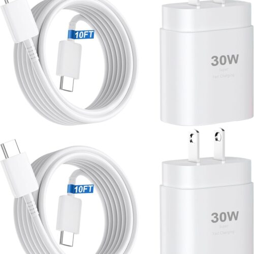 iPhone 16 15 Charger Fast Charging,30W USB C iPhone 16 15 Pro Max Charger Block &10FT Long Type C Cable Cord for iPhone 16/16 Pro Max/15/15 Pro Max/15 Plus/iPad Pro 12.9/11,Android Phone for S25Ultra