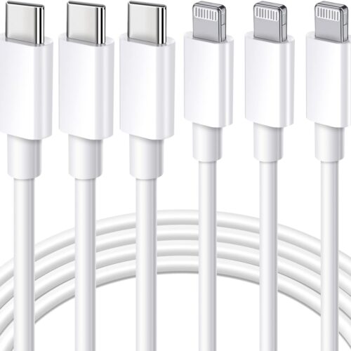 [MFi Certified] USB C to Lightning Cable 3Pack 10FT iPhone Fast Charger Cable Type C Charging Cord Compatible with iPhone 14 13 13 Pro Max 12 12 Pro Max 11 XS XR X 8 iPad,White