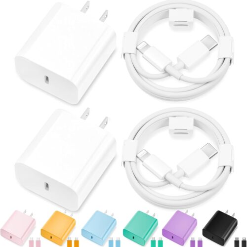 iPhone Charger Fast Charging,[Apple MFi Certified] 2Pack 20W Type C Fast Charger Block with 6FT USB C to Lightning Cable Compatible for iPhone