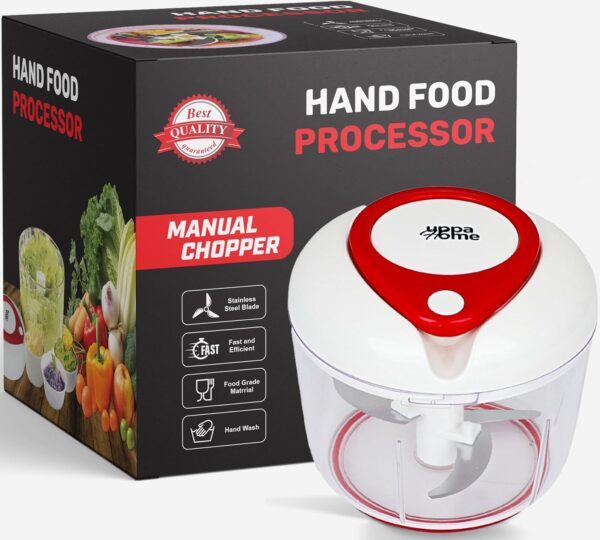 Easy String Pull Food Chopper | Manual Food Processor for Chopping, Dicing, and Mixing | Compact, Portable, and BPA-Free | Ideal for Vegetables, Nuts, Salsa, and Salad 1 Chopper