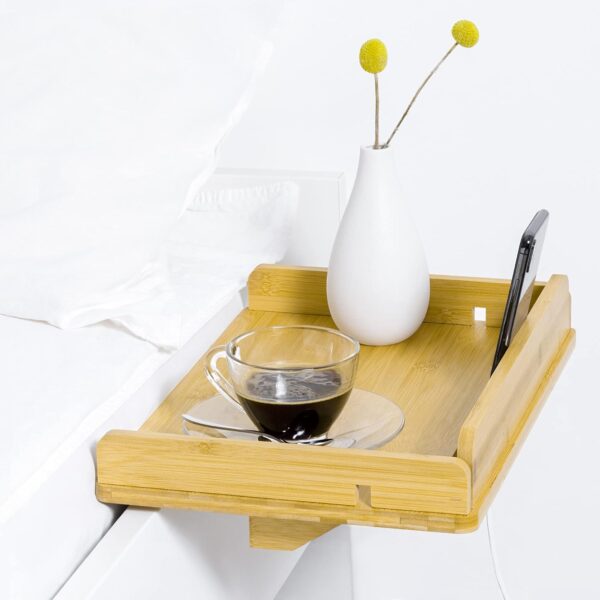 Bamboo Nightstand Bedside Shelf 4