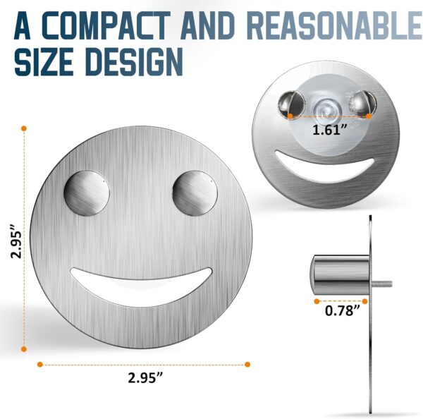 Stainless Steel Smiley Face Dish Sponge Holder, Silver Sink Caddy Organizer Storage with Suction Cup for Kitchen, Rv Apartment Kitchen Accessories Decor Scrubber 0.78" Thickness-Silver 2 Stainless