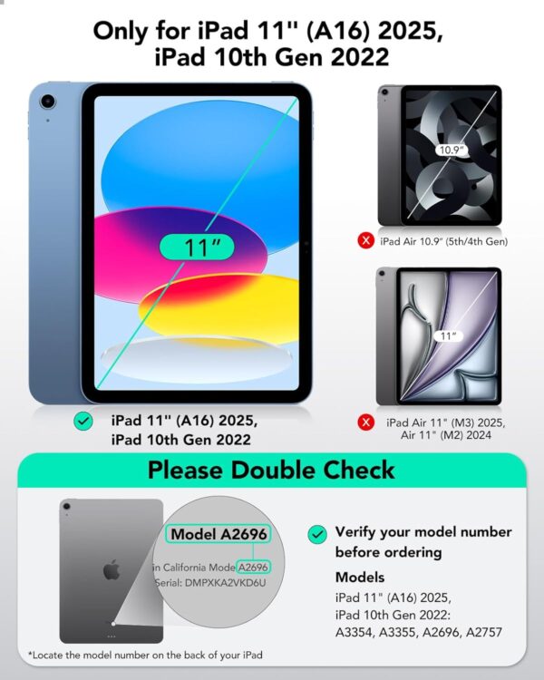 2 Pack Screen Protector for iPad 11th/10th Generation A16 (11/10.9 Inch, 2025/2022), 9H Tempered Glass Film with Easy Application Tray, Scratch Resistant, Bubble Free, HD Clarity, Touch Sensitive 2 Protector