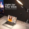 Streaming Light (1 Pack), 8" Ring Light for Desk with Clamp and Adjustable Arm, Zoom Lighting for Computer, Video Conference Lighting for Home Office, Video Calls, Streaming, Podcasting