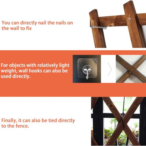 3 2Pack Expandable Wooden Lattice Wall,Plant Garden Trellis for Climbing Plants Outdoor, Plant Vertical Rack Wall Decor Indoor