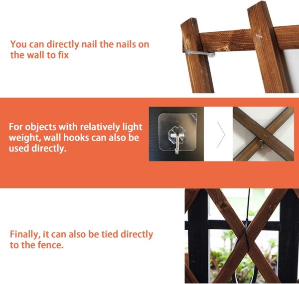 2Pack Expandable Wooden Lattice Wall,Plant Garden Trellis for Climbing Plants Outdoor, Plant Vertical Rack Wall Decor Indoor 1 2Pack Expandable Wooden Lattice Wall
