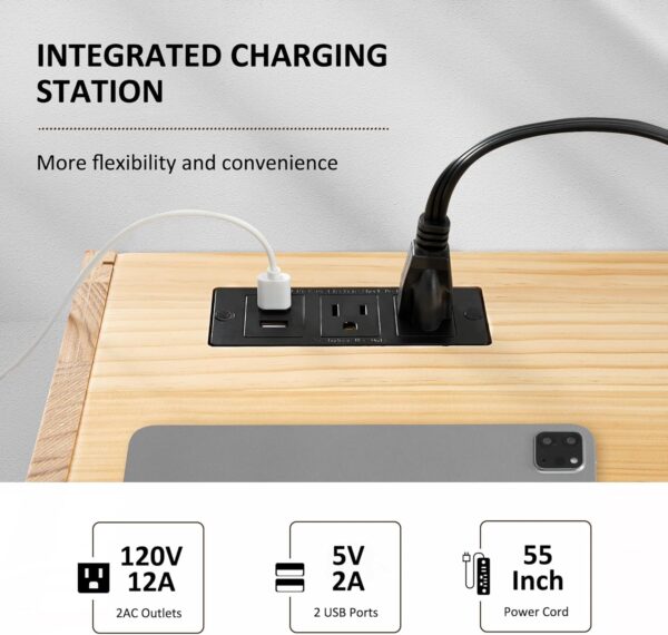 Floating Nightstand with Charging Station 3