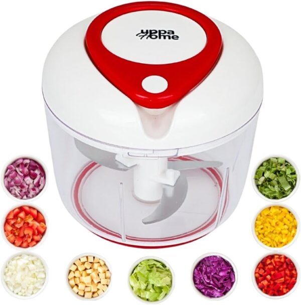Easy String Pull Food Chopper | Manual Food Processor for Chopping, Dicing, and Mixing | Compact, Portable, and BPA-Free | Ideal for Vegetables, Nuts, Salsa, and Salad 3 Chopper