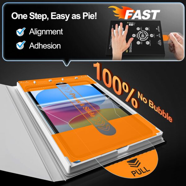2 Pack Screen Protector for iPad 11th A16 11-in. /10th Generation 10.9-in. (2025/2022), 9H+ Hardness Tempered Glass with Easy Application Tray, Support Apple Pencil, Case Compatible, HD Clear 3 Screen Protector
