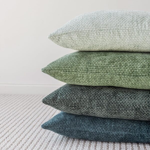 Neutral Decorative Throw Pillow Covers 18x18 Inch for Living Room Couch Bed Sofa Farmhouse Boho Home Decor Set of 4 Soft Corduroy Accent Luxury Cushion Cases (18x18, Green Forest) 3 Throw Pillow Covers