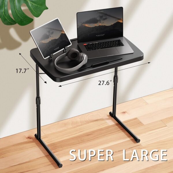 Adjustable Folding Tray Table with Book Stand 2