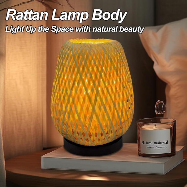 Rattan 3 Color Temperature Handmade Rattan Bamboo Lamp 2