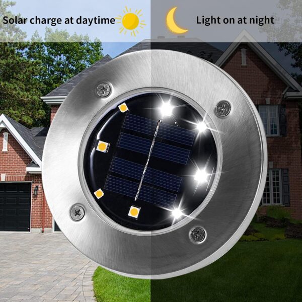 Solar Lights for Outside,12 Pack Solar Lights Outdoor Waterproof, Solar Garden Lights Landscape Lighting for Patio Pathway Lawn Yard Deck Driveway Walkway, Cold White 2 Solar Lights
