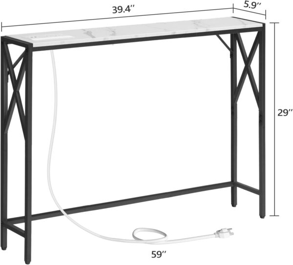 Sofa Table with Charging Station