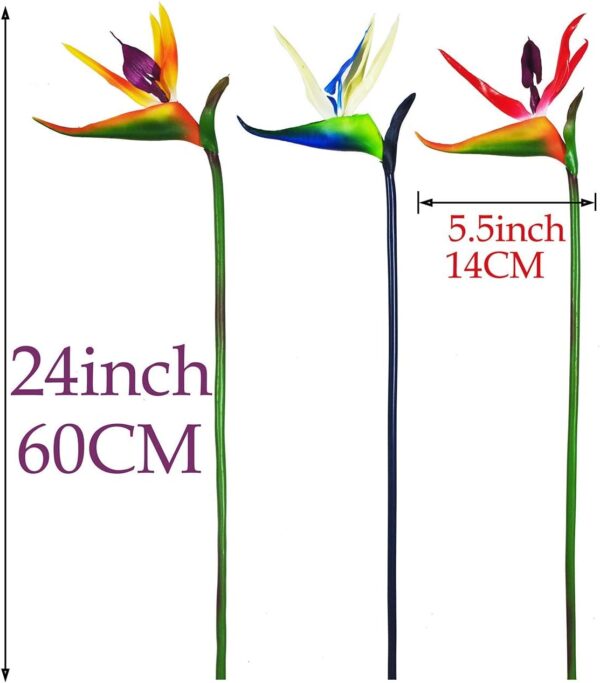 Artificial Bird of Paradise Flowers, 6-Pack, Yellow, Indoor/Outdoor Garland for Home, Garden, Office, Wedding Decor 4 Artificial Bird of Paradise Flowers