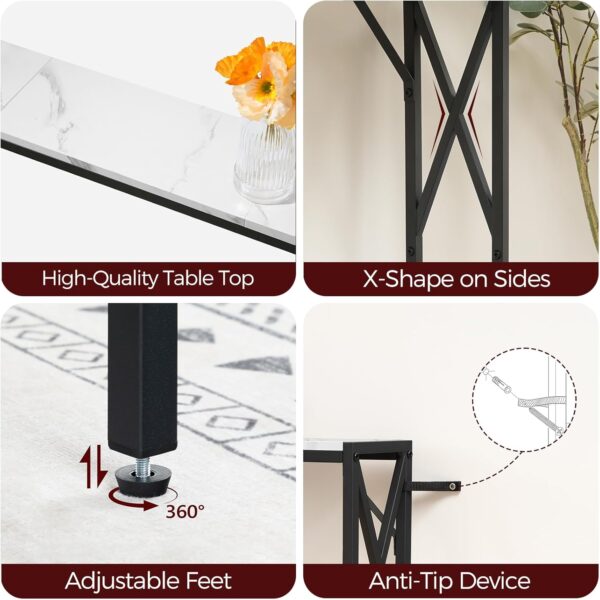 Sofa Table with Charging Station