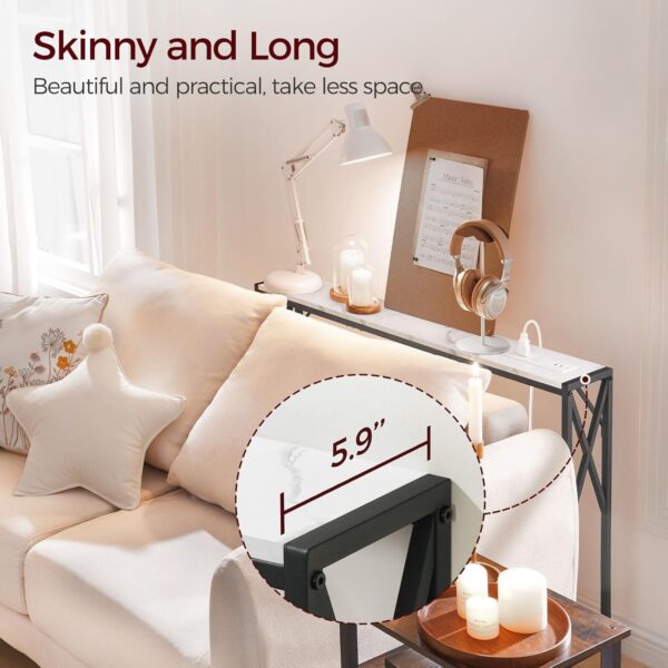 Sofa Table with Charging Station
