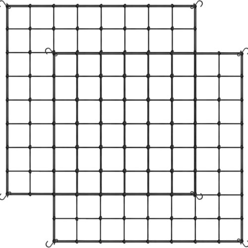 iPower Elastic Trellis Netting for 5x5FT, Heavy-Duty Plant Net with Hooks, Flexible Hydroponics Support for Indoor Plants, Gardening, and Horticulture, 2Pack