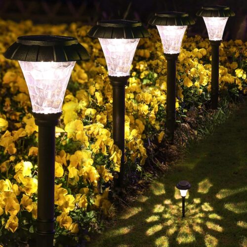 1 Solar Pathway Lights,6 Pack Solar Lights Outdoor Waterproof,Outdoor Solar Lights for Yard,Lawn,Patios, Garden,Landscape,Walkway,Driveway