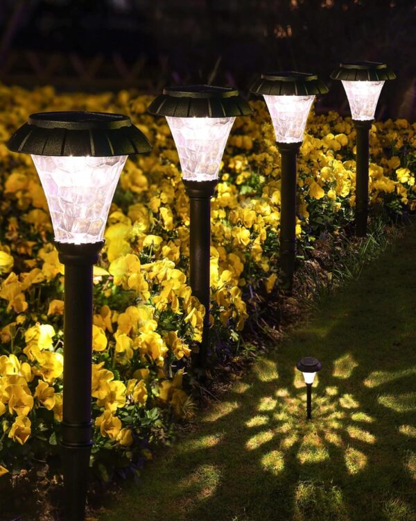 Solar Pathway Lights,6 Pack Solar Lights Outdoor Waterproof,Outdoor Solar Lights for Yard,Lawn,Patios, Garden,Landscape,Walkway,Driveway 1