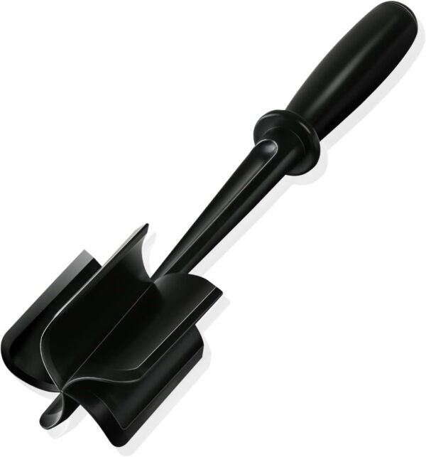 Meat Chopper for Ground Beef, Heat Resistant Meat Masher for Hamburger Meat Meat Masher, Ground Beef Chopper Tool Kitchen Tools & Gadgets(Deep Black) 1