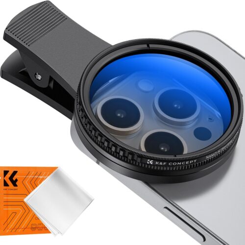 1 K&F Concept 52mm Clip-on CPL Phone Camera Lens Filter Kit, Circular Polarizer Polarizing Filter Compatible with iPhone 17 16 15 14 13 12 11