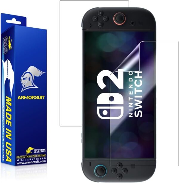 ArmorSuit 2 Pack Screen Protector for Nintendo Switch 2 (2025) MilitaryShield HD Clear Film - Made in USA 1 Protector