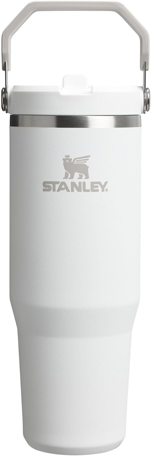 IceFlow 2.0 Flip Straw Tumbler with Handle 30 oz | Twist On Lid and Flip Up Straw | Leak Resistant Water Bottle | Insulated Stainless Steel | BPA-Free | Frost