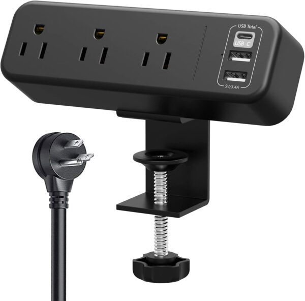 Desk Clamp Power Strip