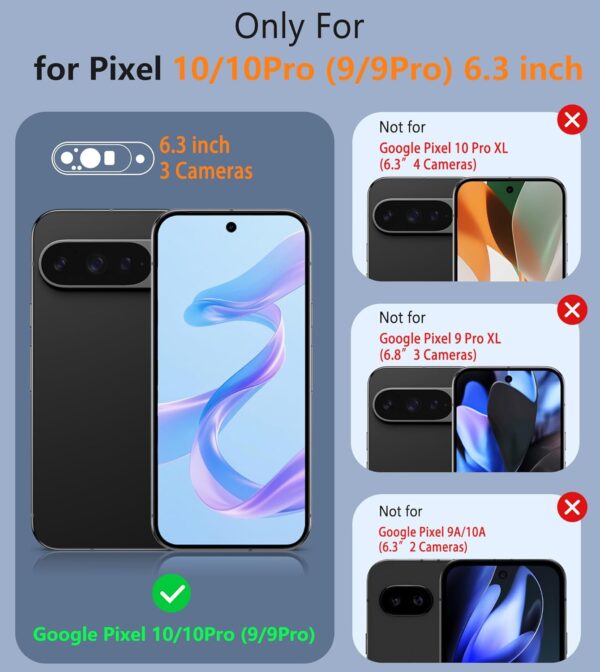 FNTCASE for Google Pixel 10 Case: Compatible 10 Pro/9/9 Pro Dual Layer Protective Lightweight Duty Cell Phone Cover Shockproof Rugged with Non Slip Textured - Military Protection Bumper Tough, Green 2